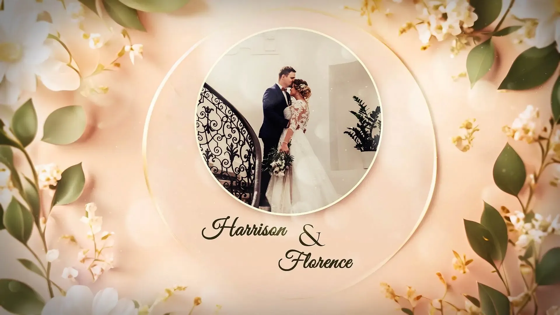 Romantic 3D Floral Wedding E-Card Slideshow